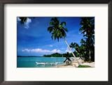 Beach at Pagdanan Bay, Port Barton, Palawan Island, Palawan, Philippines Framed Photographic Poster Print by Mark Daffey, 22x17