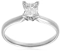 14k Choice of White or Yellow Gold Princess Cut Solitaire Diamond Engagement Ring (3/4 ct, H-I Color SI2-I1 Clarity)