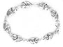 Whimsical Sterling Silver Kitty Cat Kitten 7" Bracelet