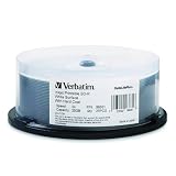 Verbatim 96661 DataLifePlus 25 GB 2x Blu-ray Single-Layer Recordable White Inkjet Printable Disc BD-R, 25-Disc Spindle
