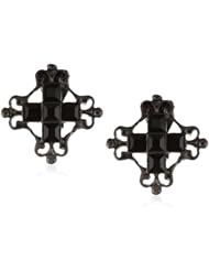 Antiquities Couture Goth Costume Clip On Cross Earrings
