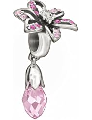 Authentic Chamilia Lily Briolette - Pink Swarovski Charm Bead 2025-0960