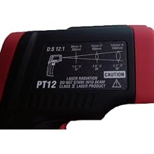 Triplett PT12 ProTemp 12 Non-Contact Infrared Thermometer, 12:1 Ratio