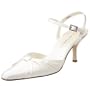 Colorful Creations Women's Carrie Anklestrap Sandal,Ivory Satin,5.5 B(M) US