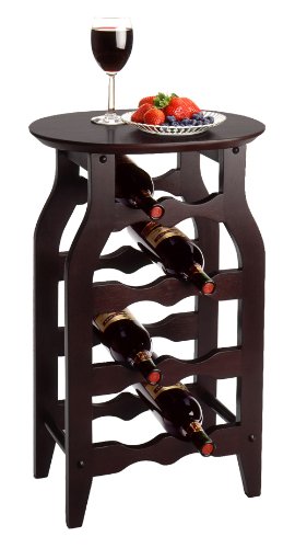 Winsome Wood Oval Wine Rack, Espresso