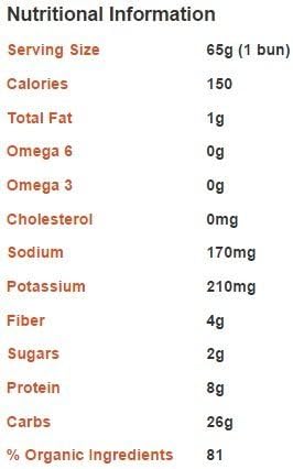 Silver Hills Bakery Plain Sprouted Ancient Grain Whole Grain Hamburger Bun, 18.7 Ounce -- 8 per case.