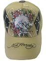 Original Don Ed Hardy Cap Totenkopf mit Rose und Strass von Christian Audigier