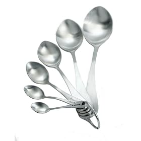 Nigella Lawson Living Kitchen Measuring Spoons Brushed Set/6