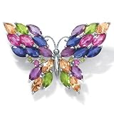 DiamonUltra&trade; Cubic Zirconia Silver Butterfly Pin