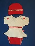 Red Hearts Valentines Swing Dress Set (Four preemie & newborn sizes)