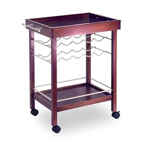 Winsome Wood Bar Cart, Espresso Finish