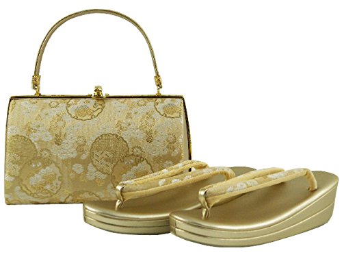 礼装用 正絹 帯地 草履バッグセット Fサイズ 『F-1』