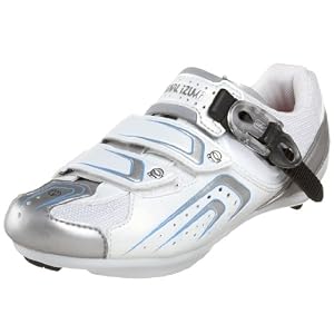 Buy Pearl iZUMi Ladies Race Road Cycling Shoe,White Silver,42.5 D EU (US Ladies 12.5 D)