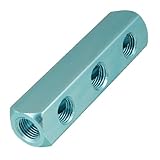 uxcell　マニホールドブロックスプリッタ　空気圧シリンダ　3ウェイ　クイックコネクトエア・ホース　スレッドポート