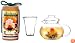 Primula Flowering Tea Set with 40-Ounce Pot with Glass Lid