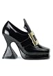Mystifying Magical Pump With Buckle Detail And 4 1/2 Inch Pyramid Heel