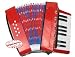 Piano Accordion 17 keys Red, G104-RD
