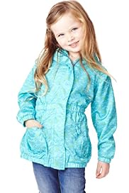 Bird Print Shower Resistant Hooded Parka