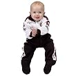 Jr. Champion Racing Suit, size 6 to 12 Month, (black/white)