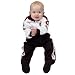 Jr. Champion Racing Suit, size 6 to 12 Month, (black/white)