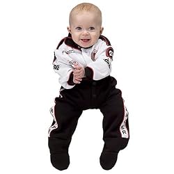 Jr. Champion Racing Suit, size 6 to 12 Month, (black/white)