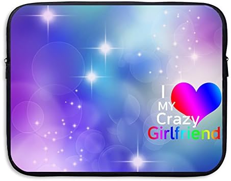 YYHU Fashion I Love My Crazy Girlfriend Soft Neoprene Laptop Sleeves/Tablet Cases, Designed To Fit Any Laptop Notebook Ultrabook Macbook Chromebook Netbook EBook Readers MID Tablet PC - 13 Inch