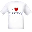 I LOVE DESTINY - Name-series - White T-shirt