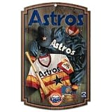 Houston Astros Wood Sign W/ Throwback Jersey