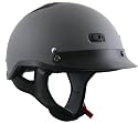 DOT Outlaw Grey Matte Vented Half Face Helmets - Size : Medium