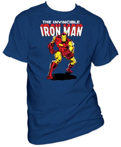  Marvel Comics The Invincible Iron Man Royal Blue T-shirt (XL)