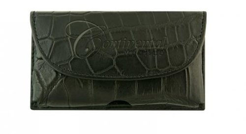 Continental Cobalt Black Crocodile Skin Luxury Mobile Phone Case/Pouch - Fits All Nokia 8800 Series