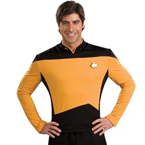 Star Trek the Next Generation Deluxe Gold Shirt, Adult XL Costume