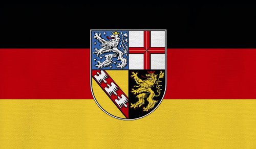 Fahne / Flagge Bundesland Saarland 90 x 150 cm Größe 90×150 Farbe Saarland