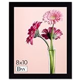 DAX Solid Wood Photo/Picture Frame Easel Back 8 X 10 Black Contemporary Pro ....