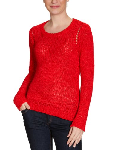 Oui Damen Pullover 28953, Gr. 36, Rot (red 3646) Preisvergleich