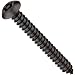 Black Oxide Alloy Steel Tamper Resistant Sheet Metal Screw, USA Made, Button Head, Star Plus Drive