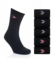 5 Pairs of Cotton Rich Arrow Sport Socks with Silver Technology