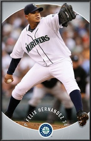 Seattle Mariners - Felix Hernandez Lamina Framed Poster Print, 22x34