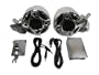 shark SHKCYCLEKIT motorcycle yacht snowmobile marine audio 2 speakers+amp w/ all brackets for install
