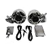 shark SHKCYCLEKIT motorcycle yacht snowmobile marine audio 2 speakers+amp w/ all brackets for install