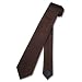SILK Narrow NeckTie Skinny Dark CHOCOLATE BROWN Thin Men's Neck Tie