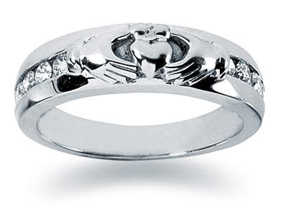 0.32 ctw. Men's Round Diamond Wedding Band in 14K White Gold