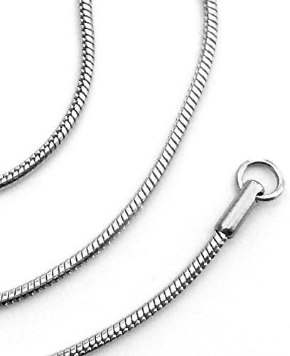 20 Inch Stainless Steel Necklace Chain Solid Smooth Snake Design 2mm