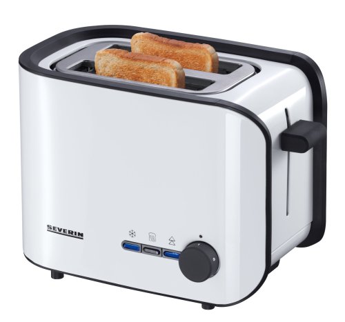 Severin AT 2597 Automatik-Toaster, pianoweiß-schwarz 