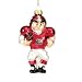 Alabama Crimson Tide 4" Glass Caucasian Football Player