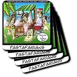 Londons Times Funny Food Coffee other Digestibles - Pastafarians Of Jamaica And Italy - Coasters