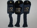 412C blH66L. SL160  ST. LOUIS RAMS Team Logo Set of 3 GOLF CLUB HEADCOVERS