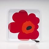 ZAK DESIGNS MARIMEKKO UNIKKO RED SQUARE DINNER PLATE 26CM 6pc