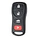 HOTSYSTEM 4 Buttons Key Case Shell for Nissan 350z Altima Maxima Infiniti Ex35 Fx35 Fx45 Qx56 Remote No Chips Inside FCC ID: KBRASTU15
