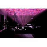 Gideon DreamWave Soothing Ocean Wave Projector LED Night Light with Built-in Stereo Speakers / (12 LED Bulbs - 3 Colors) Water Wave LED Ceiling Projector for Children - Connects with Any Audio Device